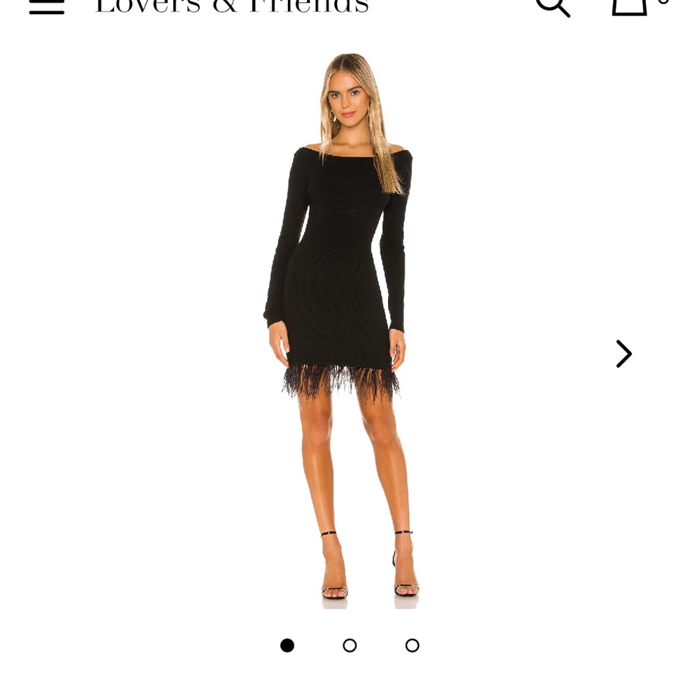 Lovers + Friends Elegant Black Long Sleeve Dress